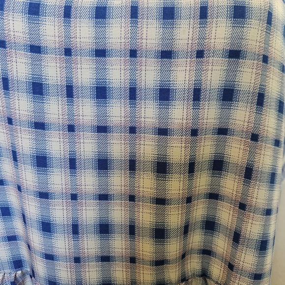 SHEIN Blue Plaid Ruffle Mini Dress Size Size XL - Picture 5 of 10